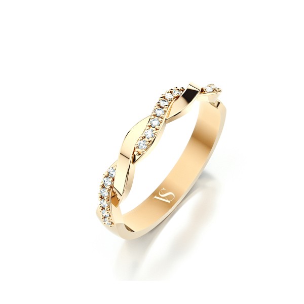 Zásnubní prsten VS082 – žluté zlato