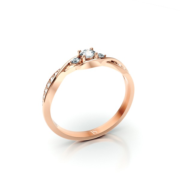 Zásnubní prsten VS083 – růžové zlato