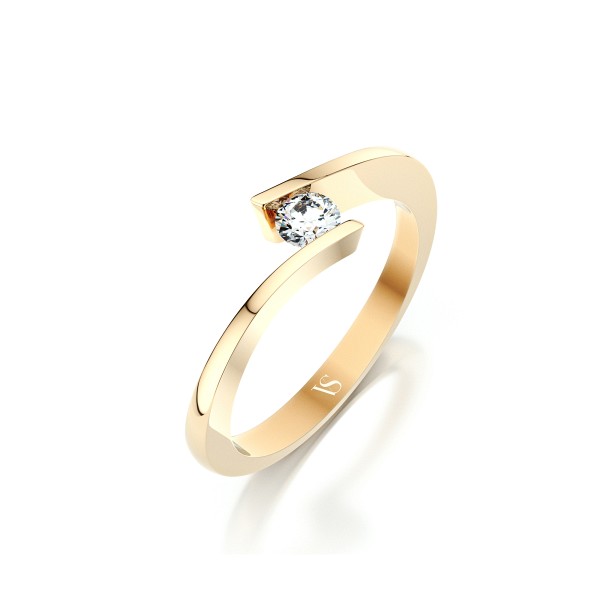 Zásnubní prsten VS084 – žluté zlato