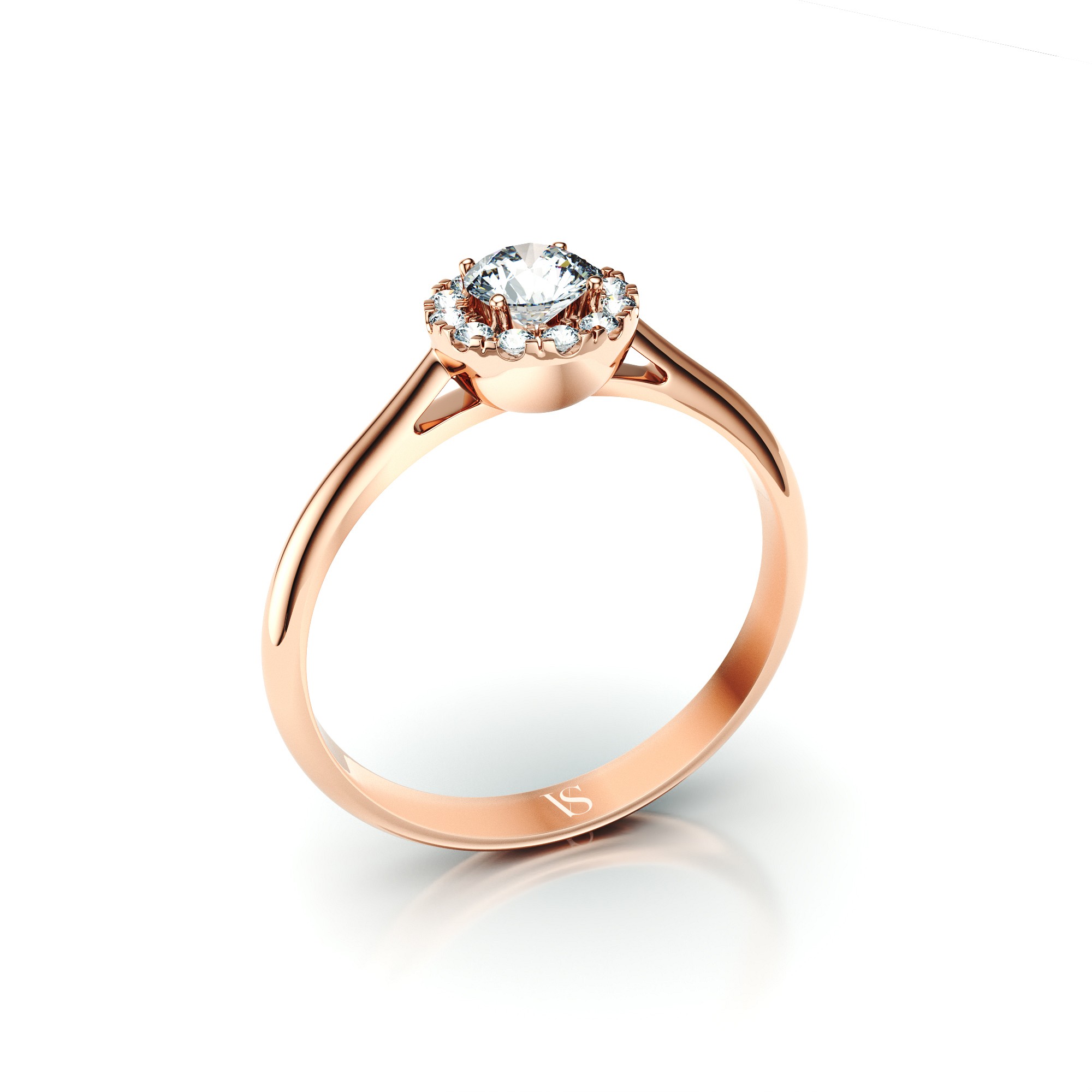 Zásnubní prsten VS085 – růžové zlato