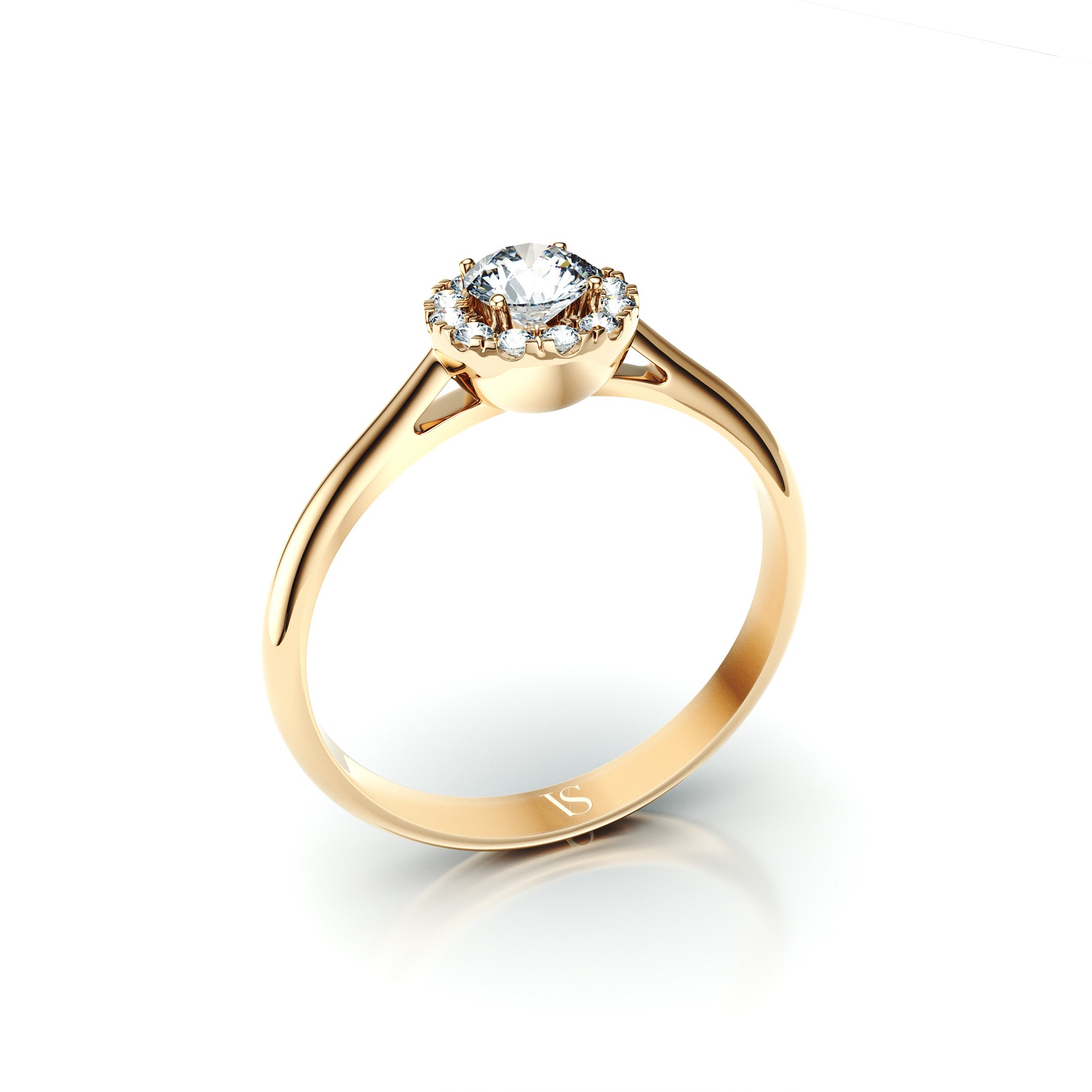 Zásnubní prsten VS085 – žluté zlato