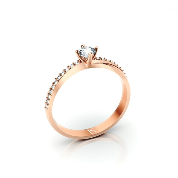 Zásnubní prsten VS086 – růžové zlato