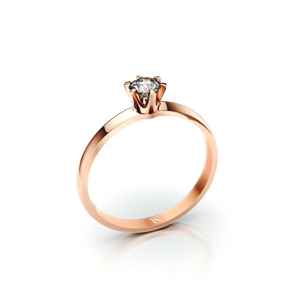Zásnubní prsten VS087 – růžové zlato