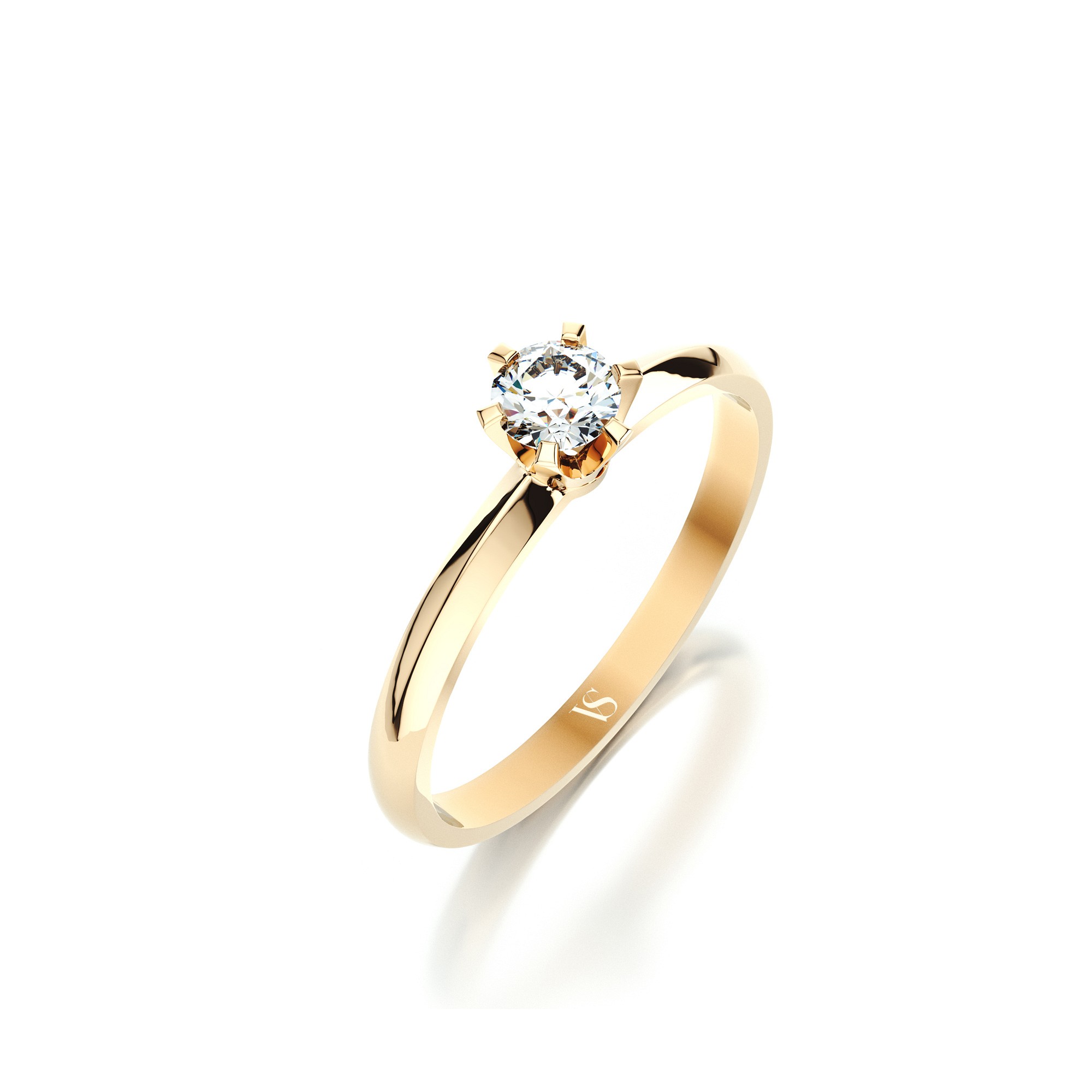 Zásnubní prsten VS087 – žluté zlato