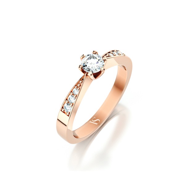 Zásnubní prsten VS090 – růžové zlato