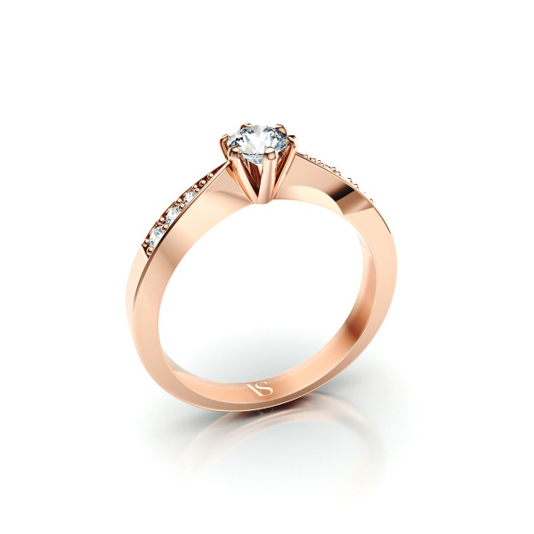 Zásnubní prsten VS090 – růžové zlato