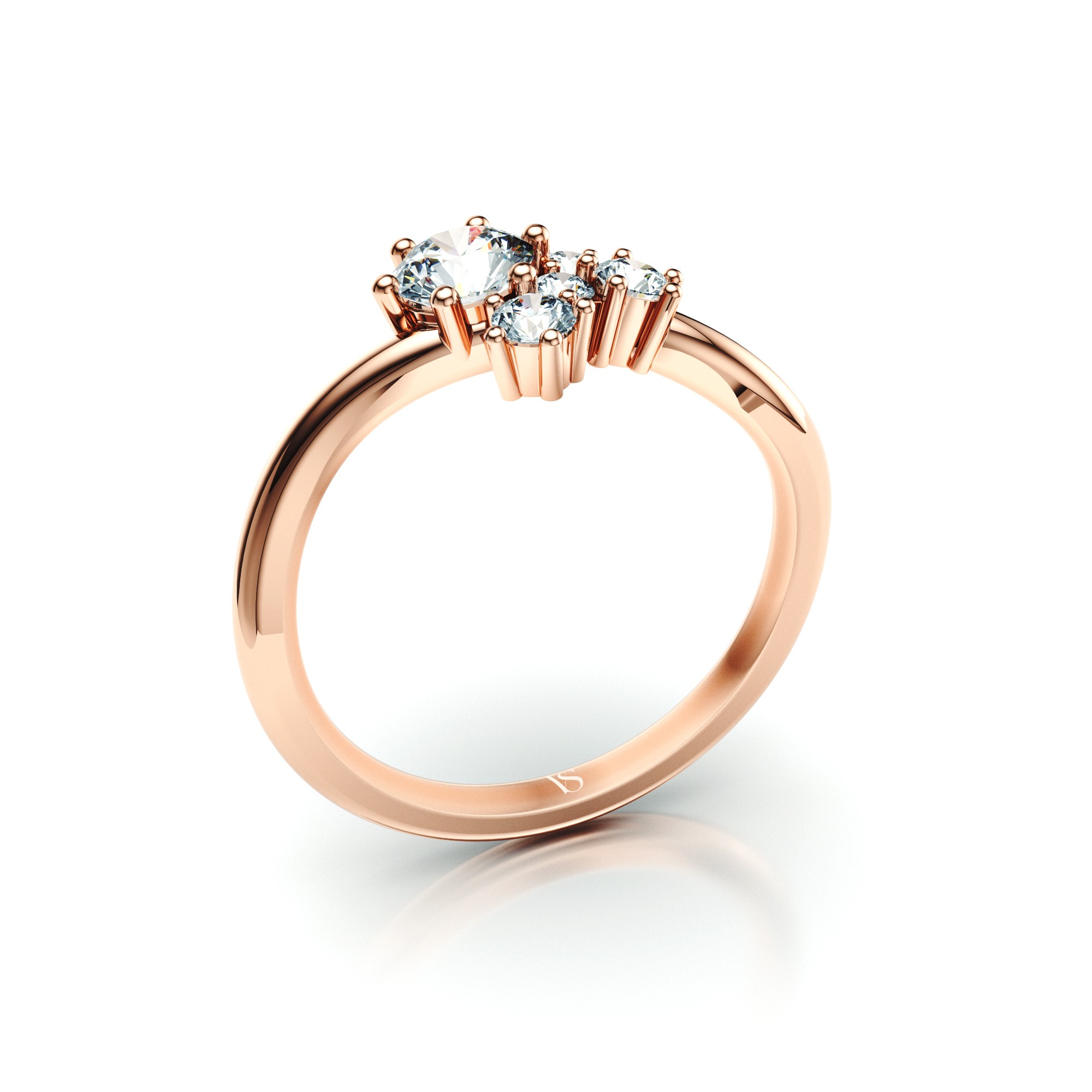 Zásnubní prsten VS091 – růžové zlato