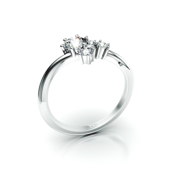 Zásnubní prsten VS091 – bílé zlato