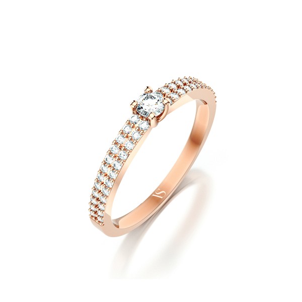 Zásnubní prsten VS092 – růžové zlato