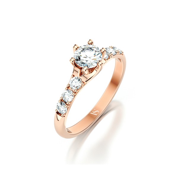 Zásnubní prsten VS093 – růžové zlato