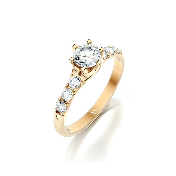 Zásnubní prsten VS093 – žluté zlato