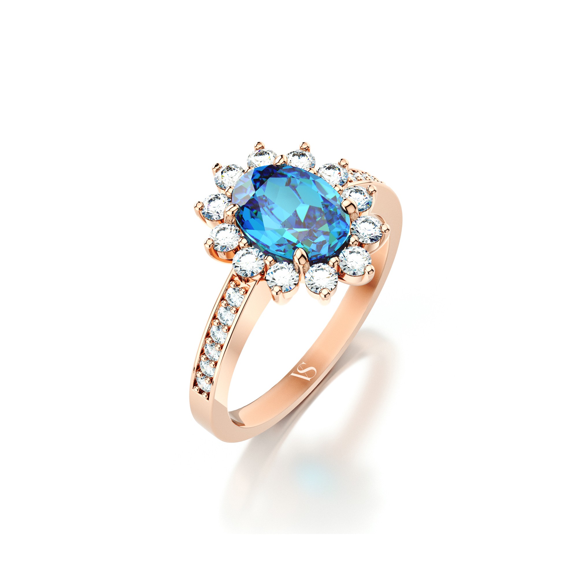 Zásnubní prsten VS096 – růžové zlato