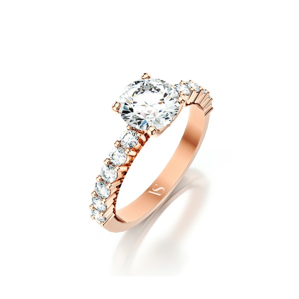 Zásnubní prsten VS097 – růžové zlato