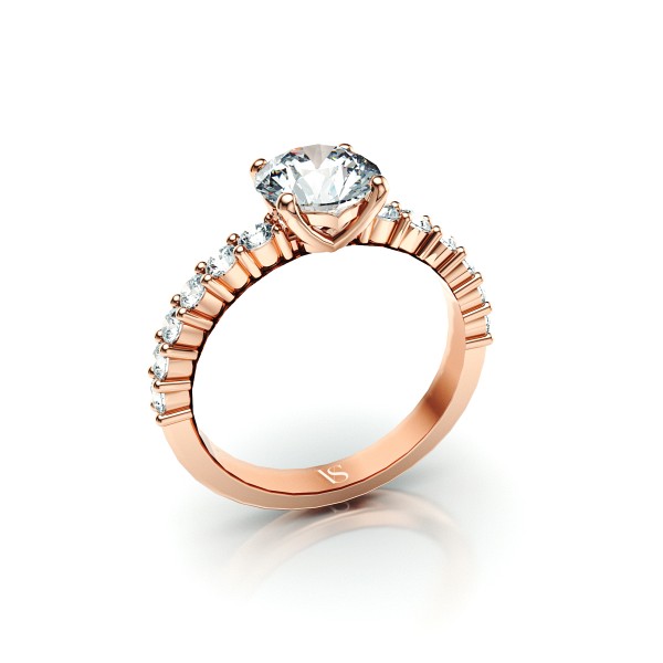 Zásnubní prsten VS097 – růžové zlato
