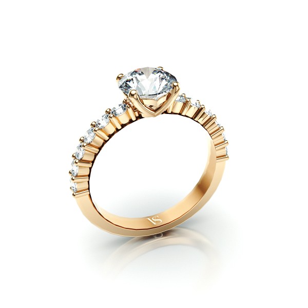 Zásnubní prsten VS097 – žluté zlato